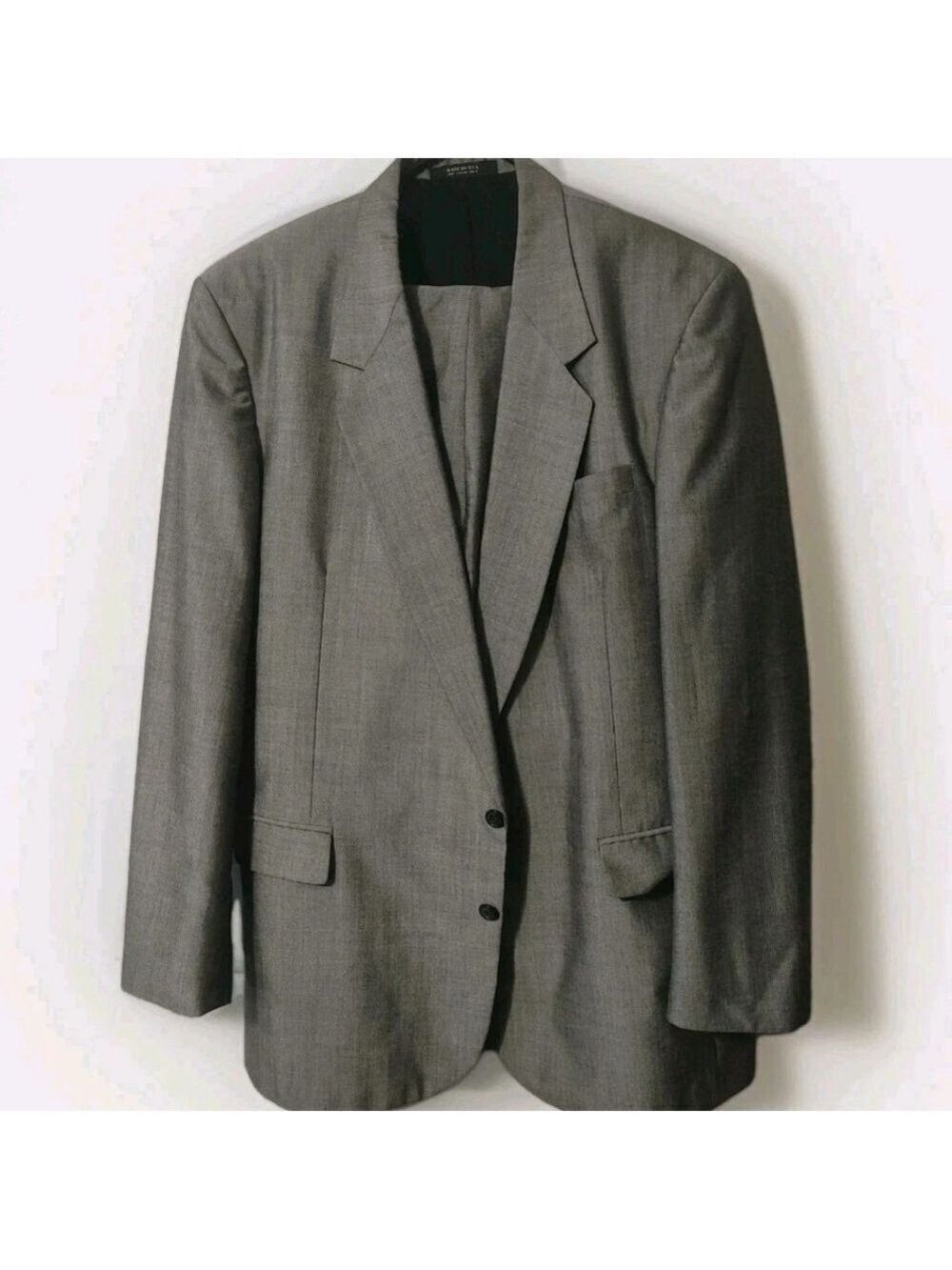 Raffinati 40-42 Long Jacket Gray Suit 38/33.5 Pants Wool Blend Wedding Cruise